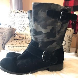 Suede & Camo boots